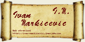 Ivan Markićević vizit kartica